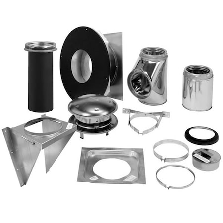 Flowers First Selkirk Corporation 8T-TWK 8 Inch Ultra-Temp Through-The-Wall Kit Stainless 8-inch inner diameter FL3370381